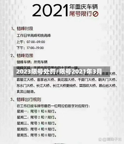 2023限号处罚/限号2021年3月-第3张图片