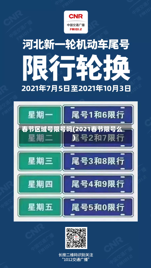 春节区域号限号吗(2021春节限号么)