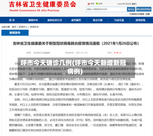 呼市今天确诊几例(呼市今天新增新冠病例)