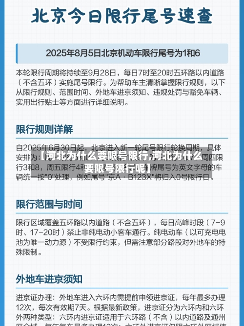 【河北为什么要限号限行,河北为什么要限号限行呢】