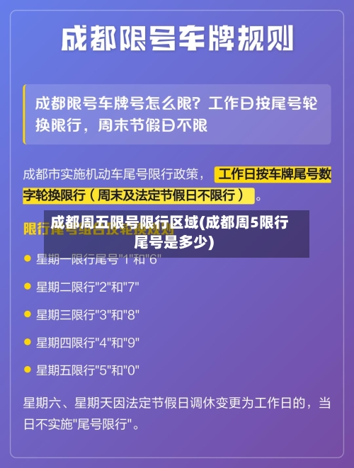 成都周五限号限行区域(成都周5限行尾号是多少)-第2张图片