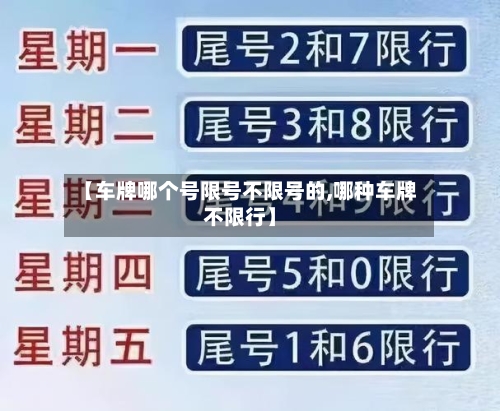 【车牌哪个号限号不限号的,哪种车牌不限行】