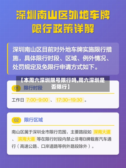 【本周六深圳限号限行吗,周六深圳是否限行】-第3张图片