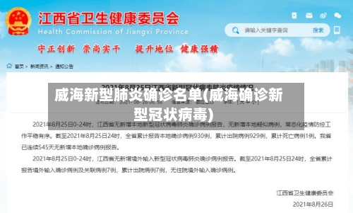 威海新型肺炎确诊名单(威海确诊新型冠状病毒)
