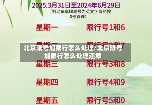 北京限号加限行怎么处理/北京限号加限行怎么处理违章-第2张图片