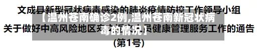 【温州苍南确诊2例,温州苍南新冠状病毒的情况】-第2张图片