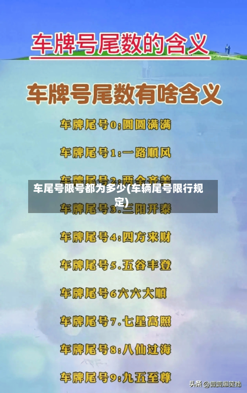 车尾号限号都为多少(车辆尾号限行规定)-第2张图片