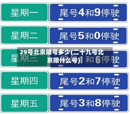 29号北京限号多少(二十九号北京限什么号)