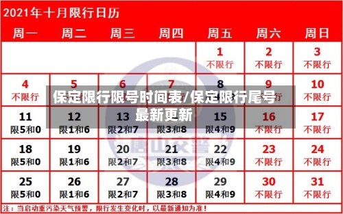 保定限行限号时间表/保定限行尾号最新更新