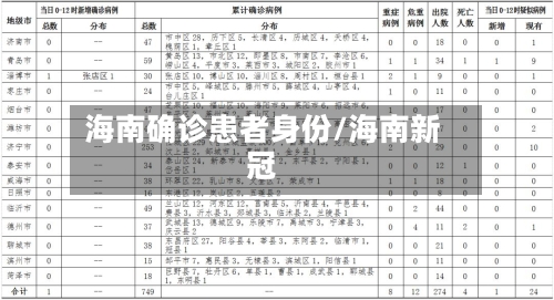 海南确诊患者身份/海南新冠-第2张图片