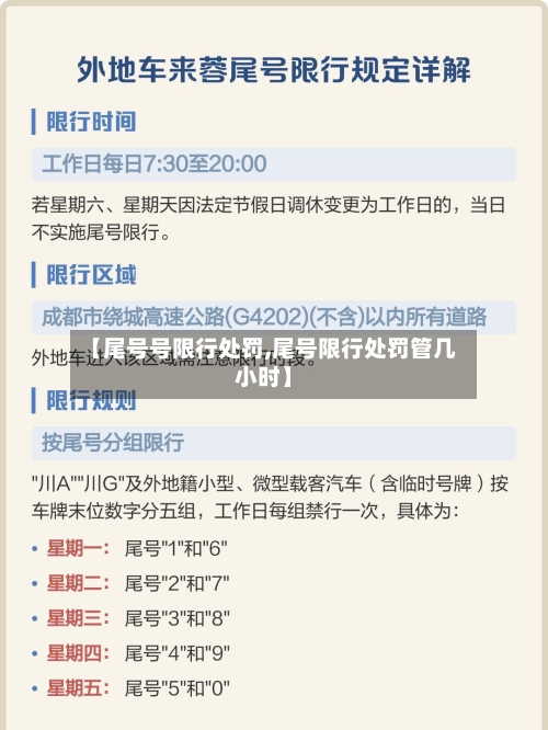 【尾号号限行处罚,尾号限行处罚管几小时】-第2张图片