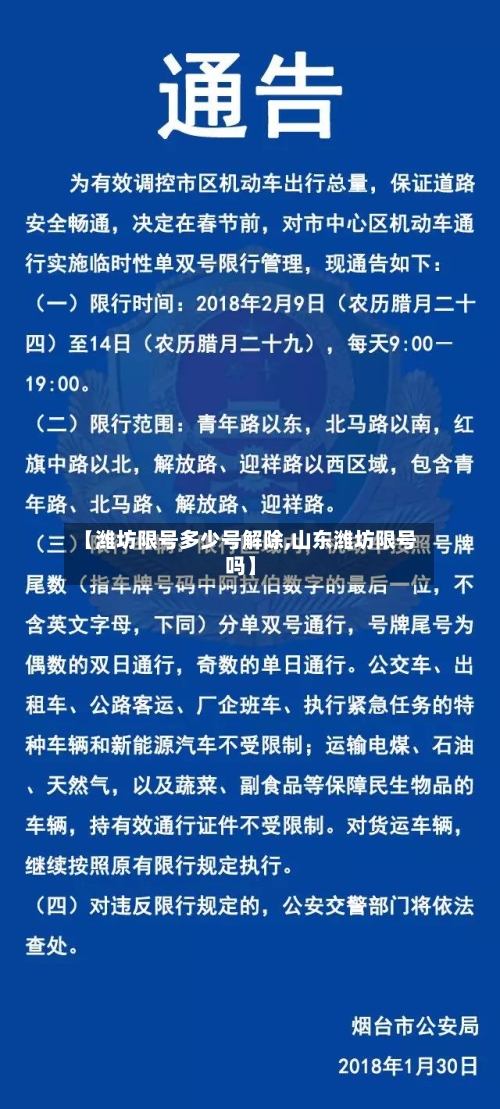 【潍坊限号多少号解除,山东潍坊限号吗】-第2张图片