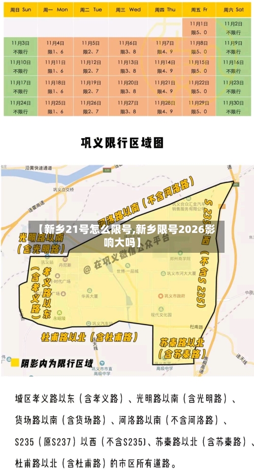 【新乡21号怎么限号,新乡限号2026影响大吗】