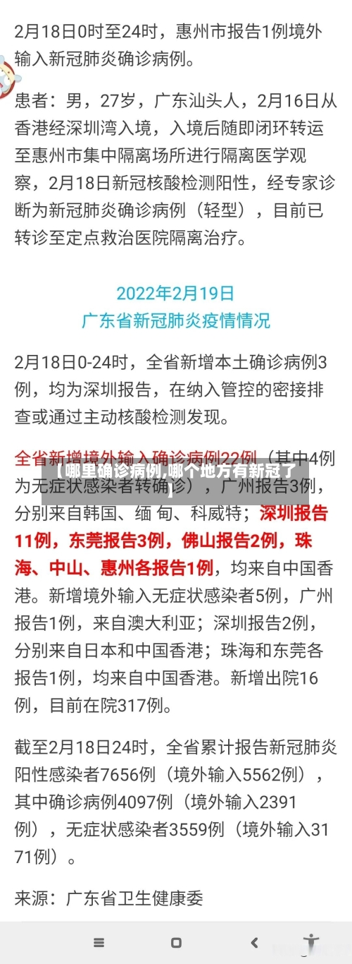 【哪里确诊病例,哪个地方有新冠了】-第3张图片