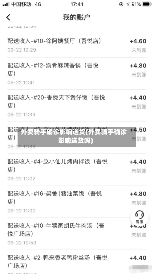 外卖骑手确诊影响送货(外卖骑手确诊影响送货吗)