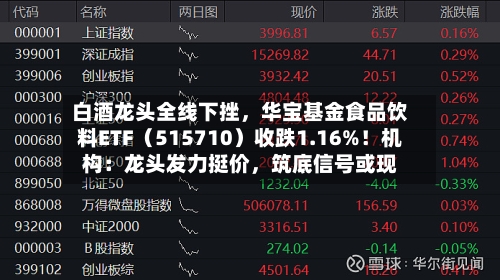 白酒龙头全线下挫，华宝基金食品饮料ETF（515710）收跌1.16%！机构：龙头发力挺价，筑底信号或现-第2张图片
