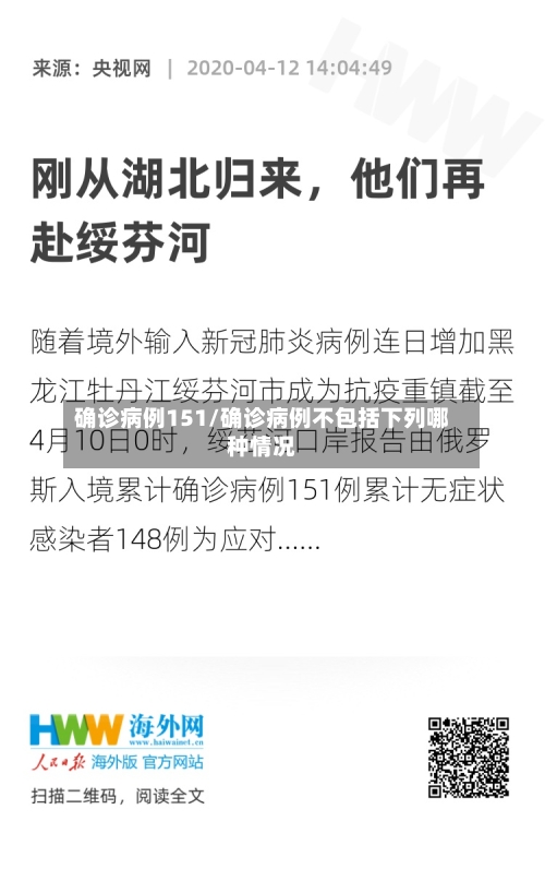 确诊病例151/确诊病例不包括下列哪种情况