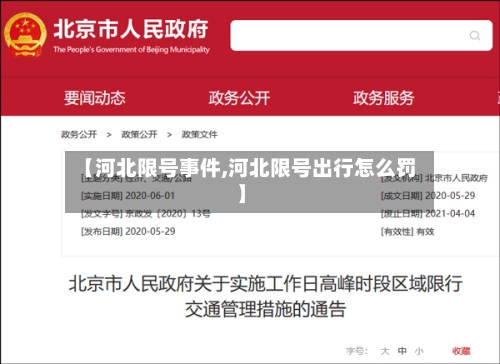 【河北限号事件,河北限号出行怎么罚】