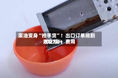 废油变身“抢手货”！出口订单排到2027年，费用还在涨→-第2张图片