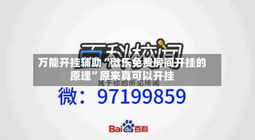 万能开挂辅助“微乐免费房间开挂的原理”原来真可以开挂-第2张图片