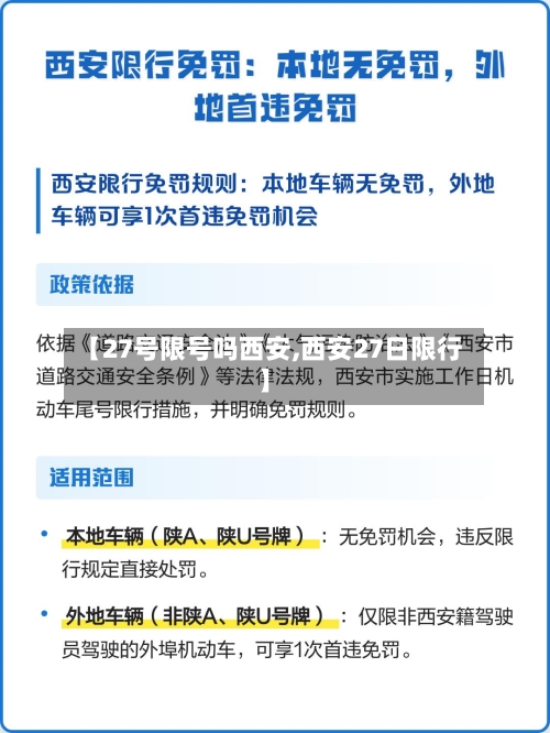 【27号限号吗西安,西安27日限行】-第2张图片