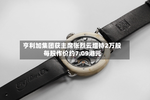 亨利加集团获主席张烈云增持2万股 每股作价约7.09港元-第1张图片