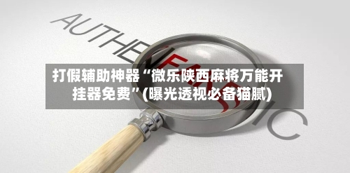 打假辅助神器“微乐陕西麻将万能开挂器免费”(曝光透视必备猫腻)-第2张图片