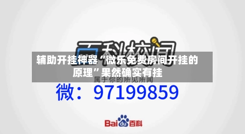 辅助开挂神器“微乐免费房间开挂的原理	”果然确实有挂-第1张图片
