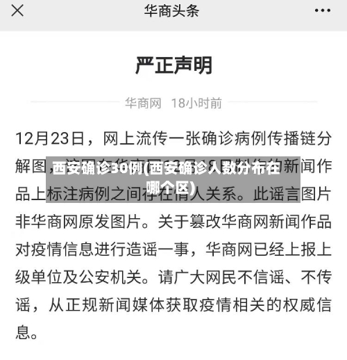 西安确诊30例(西安确诊人数分布在哪个区)