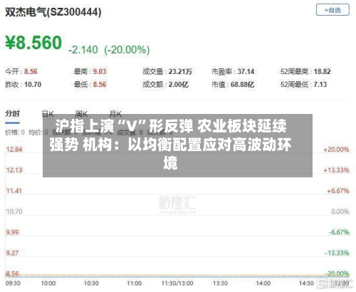 沪指上演“V	”形反弹 农业板块延续强势 机构：以均衡配置应对高波动环境-第3张图片