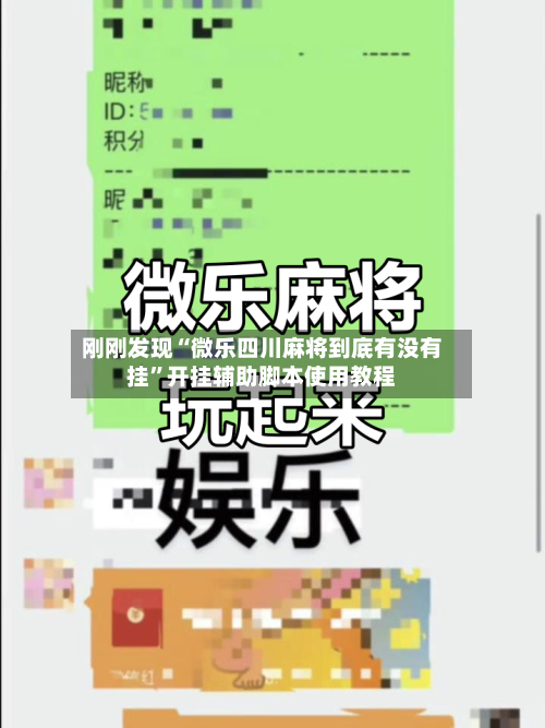 刚刚发现“微乐四川麻将到底有没有挂”开挂辅助脚本使用教程-第3张图片