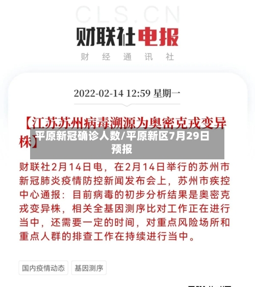 平原新冠确诊人数/平原新区7月29日预报-第2张图片