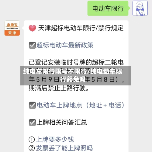 纯电车限行限号不限行/纯电动车限行豁免吗