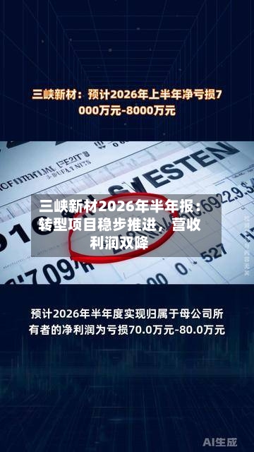 三峡新材2026年半年报：转型项目稳步推进	，营收利润双降-第2张图片