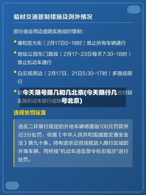 今天限号限几和几北京(今天限行几号北京)