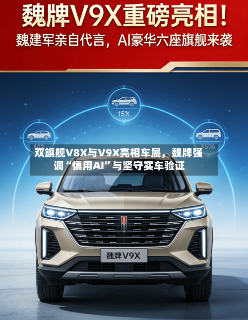 双旗舰V8X与V9X亮相车展，魏牌强调“慎用AI”与坚守实车验证-第2张图片
