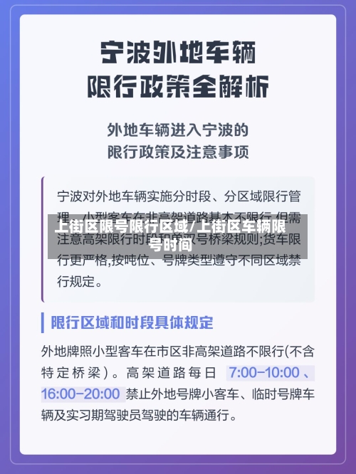 上街区限号限行区域/上街区车辆限号时间-第2张图片