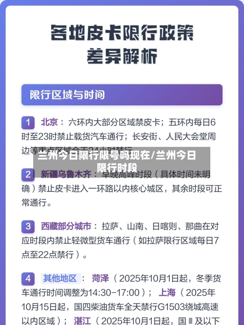 兰州今日限行限号吗现在/兰州今日限行时段