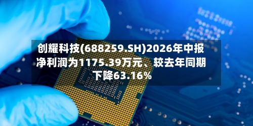 创耀科技(688259.SH)2026年中报净利润为1175.39万元	、较去年同期下降63.16%-第2张图片