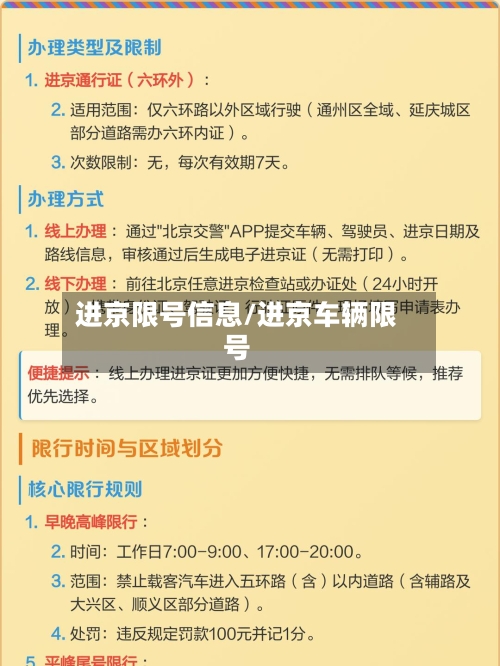 进京限号信息/进京车辆限号-第2张图片