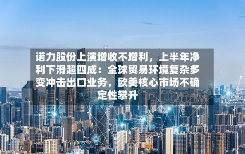 诺力股份上演增收不增利，上半年净利下滑超四成：全球贸易环境复杂多变冲击出口业务，欧美核心市场不确定性攀升-第3张图片