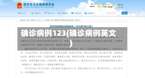 确诊病例123(确诊病例英文)