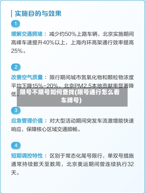 限号不限号如何查找(限号通行怎么看车牌号)-第2张图片