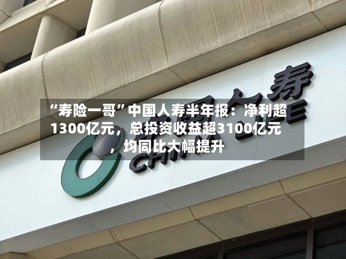 “寿险一哥”中国人寿半年报：净利超1300亿元	，总投资收益超3100亿元，均同比大幅提升-第2张图片