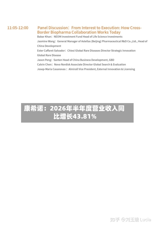 康希诺：2026年半年度营业收入同比增长43.81%-第2张图片