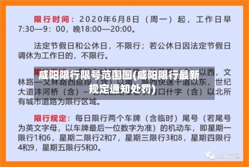 咸阳限行限号范围图(咸阳限行最新规定通知处罚)