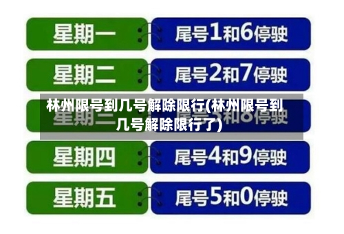 林州限号到几号解除限行(林州限号到几号解除限行了)-第3张图片