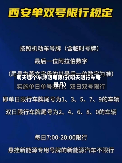 明天哪个车牌限号限行(明天限行车号是几)
