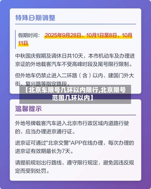 【北京车限号几环以内限行,北京限号范围几环以内】