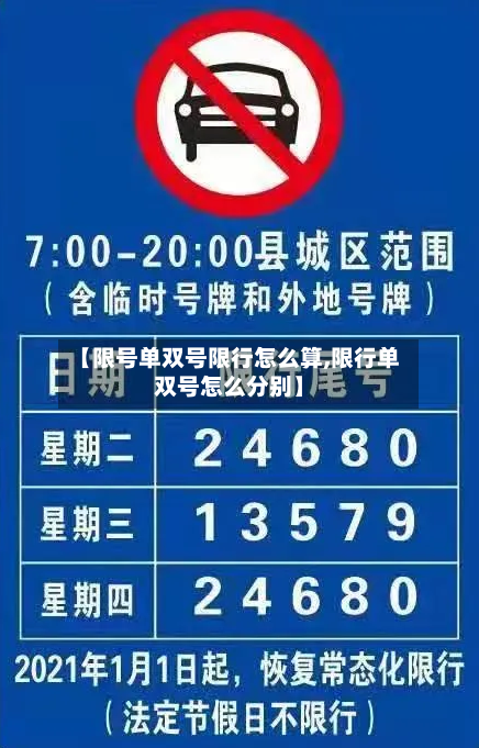 【限号单双号限行怎么算,限行单双号怎么分别】